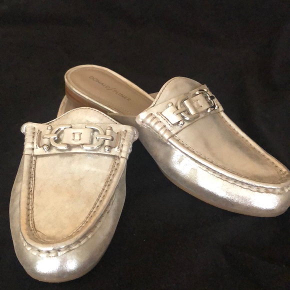 Donald J. Pliner Shoes - Donald Pliner Metallic Loafer Mules